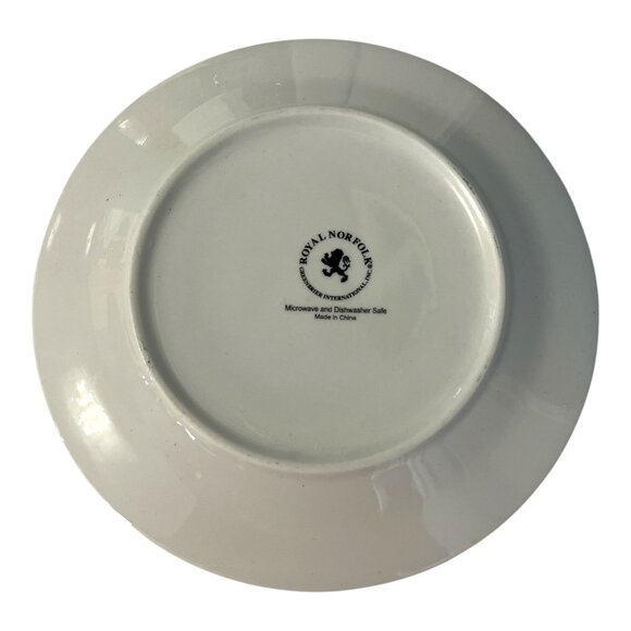 Royal Norfolk Grateful Autumn Salad Plate – 7.75” Fall Leaves Ceramic - Picture 2 of 3